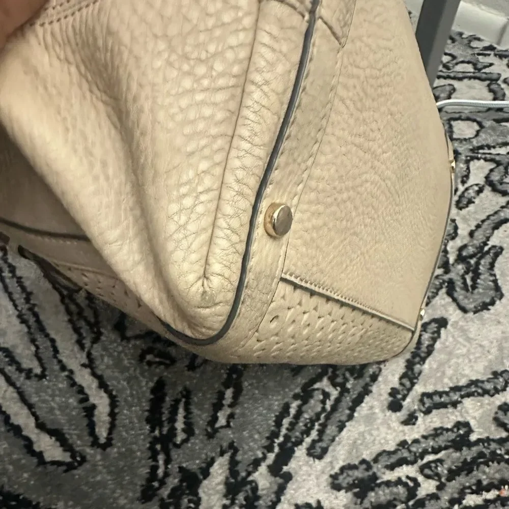 Kate Spade Beige Perforated Satchel